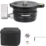 INNOREL Tripod Leveling Base, LB50 Leveling Base Half Ball with Offset Bubble Level and Bubble Level Bag for Ballhead, Fluid Head, Gimbal Heads, Z Flex Head, Tripods and Monopods with 3/8" Thread