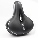 KELNOW Bike Seat, Comfort Bicycle Saddle Cushion for Road Mountain Bike, Comfortable Soft Wide Padded Seats Dual Shock Absorbing for Men Women with Reflective Strip