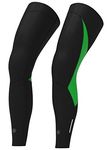 DHERA Men Cycling Legwarmers, Thermal Bike wear, Colour Green/Black, Size L Sports