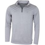 Calvin Klein Mens Harlem 1/4 Zip Pullover - Silver Marl - S