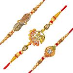 FITG18 Elegant Kundan Rakhi For Bro