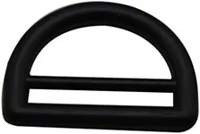 Amanaote Black 1" Inner Big Dia and 0.95" Inner Small Dia D Ring D Rings Welded Pack of 6