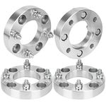 JiiinMiiin 1 inch (25mm) 4x110 to 4x110 ATV Wheel Spacers with 74mm Hub Bore & 10x1.25 Studs, Compatible with Honda Yamaha Suzuki Bombardier (Read Listing for Year Model Info) - Silver 4 Pack