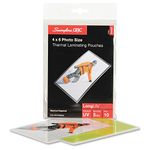 Swingline GBC Laminating Sheets, Thermal Laminating Pouches, 4" x 6" Photo Size, 5 Mil, HeatSeal LongLife, 10 Pack (3747322), Clear Front/Clear Back