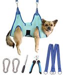 Kkiimatt 2023 Dog Pet Grooming Hammock,S Dog Hanging Harness for Nail Clipping, Dog Trimming Cutting Hammock, Dog Sling Holder Helper for Small Dogs, Dog Grooming Restraint Bag with Wide Strap Sewed