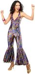 Forum Novelties womens Funky Dancing Fox 70's Disco Costume, Multicolor, X-small/Small party supplies, Multicolor, X-Small Small US