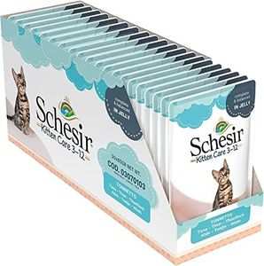 Schesir, Comida Húmeda para Gatitos, Sabor bacoreta en gelatina Blanda - Total 1,7 kg (20 Sobres x 85 gr)