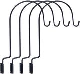 Panacea Deck Hanger Hooks, Black, 8.75" Hangers, Pack of 4