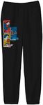 Bioworld The Justice League Batman, Superman, Wonder Woman Youth Black Graphic Jogger Pants-XL