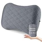 TEIVUL Camping Pillow, Pillowcase Removable Inflatable Travel Pillow,Ergonomic Blow Up Camping Pillows for Adults Kids Neck & Lumbar Support,Inflatable Pillows for Camping