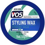 VO5 Styling Wax, 75ml – Flexible Hold, Natural Finish Hair Wax for Men & Women