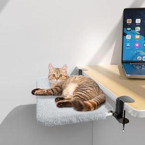 PCYIS Cat Desk Bed,The Ideal Cat Bed for Your Desk Space,Double-Sided Bed Cloth Design,Suitable for All Seasons,Perfectly fits The Desk Space,Comfortable and Stable,Easy to Clean