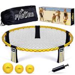 Fastes Roundnet Games Set Including 3 Balls Kit with Carrying Bag, Roundnet Set Played Outdoor Indoor Beach Yard Lawn Backyard and Park, Outdoor Games for Adults and Family