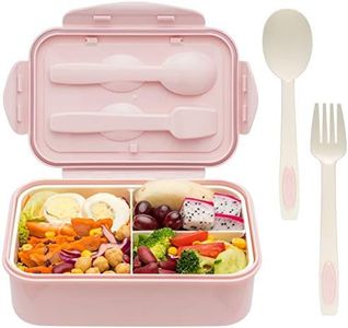 Bento Boxes for Adults - Bento Lunch Box For Kids Childrens With Spoon & Fork - Durable, Leak-Proof for On-the-Go Meal, BPA-Free and Food-Safe Materials