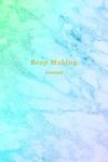 Soap Making Journal: Soapers logbook for recording and creating batches, recipies, photos, ratings and candle making progress | Improve your creation skills | Blue aqua and marble cute cover