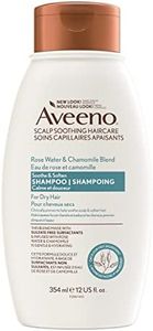 Aveeno Rose Water & Chamomile Shampoo for Dry Hair, Hydrating, 354 milliliters