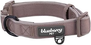 Blueberry Pet 2 Colors Soft & Comfy Made Well Classic Neoprene Padded Adjustable Dog Collar, Beaver Brown, Large, Neck 18"-26"