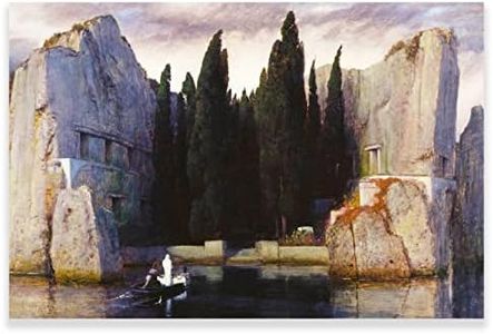 The Isle of The Dead by Arnold Böcklin Painting- Giclee Canvas Prints Wall Art for Home Decor - World's Most Famous Paintings Series for Bedingroom Living Room Unframed (The Isle of,12x18in/30x45cm)