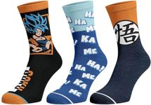 Dragon Ball Z Kamehameha Goku 3 Pack Socks