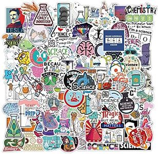 100PCS Student Science Laboratory Stickers, Physics Chemistry Biology Experiments Waterproof Vinyl Decal for Water Bottles Laptop Luggage Cup Computer Phone Skateboard for Kids Teens Adult