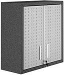 Manhattan Comfort Fortress Floating Garage Storage Cabinet, Black/Grey