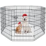 Pet Playpen Dog Pen Foldable Dog Exercise Fence 8 Panels 36 Inch Kennels Pet Playpen Options Ideal for Pet Medium Animals Outdoor Indoor