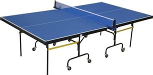 MUNDET WALA Indoor Table Tennis Table w/Both Side Laminated & Wheels w/Lock (TT Net + 2 TT Racket & 2 Stiga Balls) (19MM TOP)