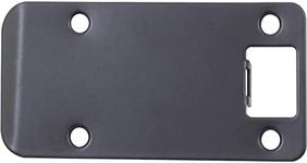 Round Corner Extended Lip Strike Plate, 2-1/4" x 4", (4-1/2" Overall Length), Matte Black by Stone Harbor Hardware