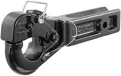 CURT 48010 Pintle Hook Hitch for 2-1/2-Inch Receiver, 20,000 lbs, Fits 2-1/2-In Lunette Ring, GLOSS BLACK POWDER COAT