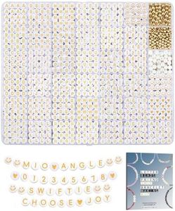 Letter Beads 1640Pcs 39 Styles Friendship Bracelets Assorted Alphabet Beads Preppy Beads Jewelry Making Kit with Beads Case for Teen Girl Gifts Ages 6 7 8 9 10 11 12