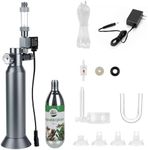 Desktop CO2 Regulator with 80g Disposable CO2 Cartridge with Solenoid Valve, Complete Aquarium CO2 System, Compatible with 5/8" Threaded for Nano Aquariums