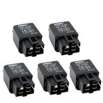 ESUPPORT 12V 40A Car Automotive Van Boat Truck 4 Pins SPST Alarm Relay Air Heavy Pack of 5