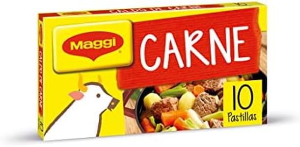 MAGGI Caldo de Carne deshidratado - Pack de 20 x 10 pastillas de 10g - Total: 200 cubitos