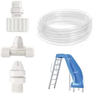 Pool Slide Water Tubing Kit, Spray Hose Kit/Parts for Inground Pool Slide, Swimming Pool Slide Water Sprayer