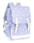 Leaper Cute Bunny Backpack for Women Laptop Backpack Rabbit Bag School Bag (Purple L)