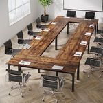 Tribesigns 19FT Conference Table,Large Rectangle Meeting Seminar Table for 16-22 Person,Long Business Tables (Only Table)