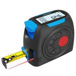 3-in-1 Digital Tape Measure, ACEGMET 131Ft/40m Laser Measuring Tool & Measuring Tape with Instant Digital Readout, Ft/Ft+in/in/M Unit Switching and Pythagorean Mode, Measure Distance, Area and Volume