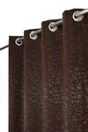 ATHS Heavy Quality Texture Design Curtain | Room Darkening Insulated Blackout Curtains | Soft Thick Premium Fabric (4, Brown, 4x5 Feet for Window)