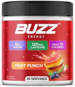 Morning Buzz Energy Drink Powder - Energy Boost Drink Mix - Sugar-Free Energy with Antioxidants - Morning Kickstart and Sports Nutrition Endurance Product - 30 Servings, Fruit Punch, 7.9 Ounces