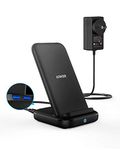 Anker 3-in-1 Multi-Device Wireless Charging Station, PowerWave 10 Stand with 2 USB-A Ports, for iPhone 11, 11 Pro, XS Max, XR, XS, X, 8, 8 Plus, Galaxy S10, S9, S8. 36W Power Supply Included