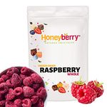 Freeze Dried Raspberry Whole 100g - 100% Natural Freeze Dried Fruits - Dry Raspberries Perfect for Baking, Cake Decorations, Keto Snack, Cocktail Garnish - Dehydrated Berries for Drinks or Snacking