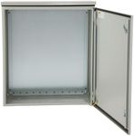 VEVOR Electrical Enclosure, 24'' x 24'' x 12'', NEMA 4 Outdoor Enclosure, IP65 Waterproof & Dustproof Cold-Rolled Carbon Steel Hinged Junction Box for Outdoor Indoor Use, with Rain Hood