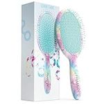 FRAMAR Detangling Brush for Curly Hair – Blue Tie Dye Hair Brushes for Women Detangler, Hair Brush for Women, Hair Detangler Brush for Curly Hair, Elegant Hair Brush Detangler Kids Hair Brush