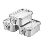 BEFOY Small Stainless Steel Food Storage Containers Set | Reusable Metal Lunch Snack Boxes Food Prep Container with Lids Freezer & Dishwasher Safe | 550 ml | BPA-Free Plastic-Free