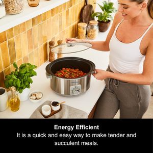 Morphy Richards 6.5L Aluminium Slow Cooker – Sear & Stew, Stainless Steel