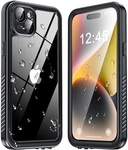 ANTSHARE for iPhone 15 Plus Case, Waterproof Built-in Screen & Lens Protector [14 FT Military Drop Proof] [Full Body Shockproof] [Dustproof] [IP68 Underwater] Phone Case for iPhone 15 Plus - Black