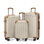 LUGG Travel Suitcase Set - Skywander 3-Piece Hard Shell Luggage, 20" 24" 28" Strong & Lightweight with Secure TSA Lock, Smooth 360° Wheels & Resilient Handle - Airline Approved