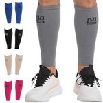 Modetro Sports Calf Compression Sleeves for Men Women - 20-30mmhg Shin Splints Support - Calf Support Grey LXL