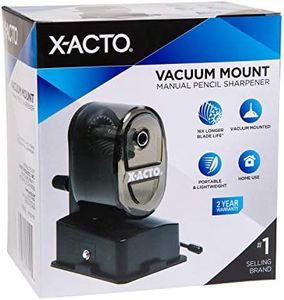 X-ACTO Bulldog Manual Pencil Sharpener w/Vacuum Mount, Colors May Vary, 1 Count