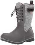 BOGS Women's Crandall Lace Knit Snow Boot, Gray Multi, 6 UK